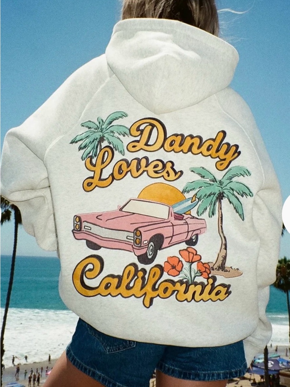 California Cream Graphic Hoodie